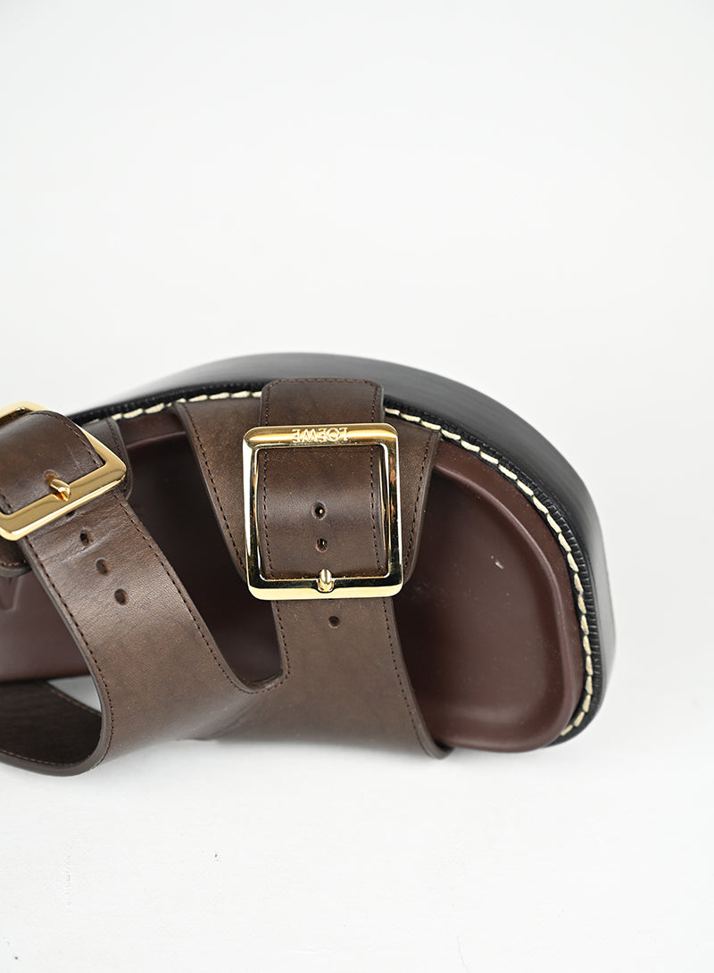 Loewe Mules Pelle Marrone - N. 39