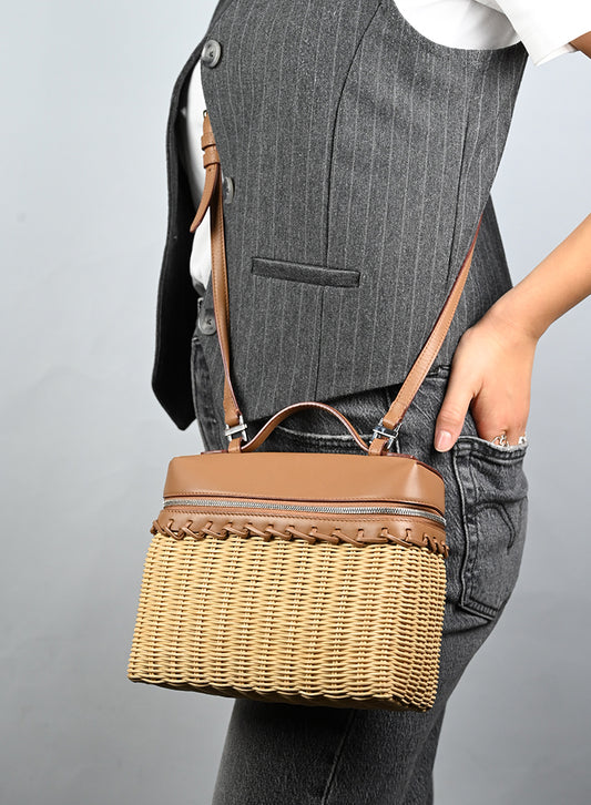 Loro Piana Borsa Extra Pocket L19 in midollino