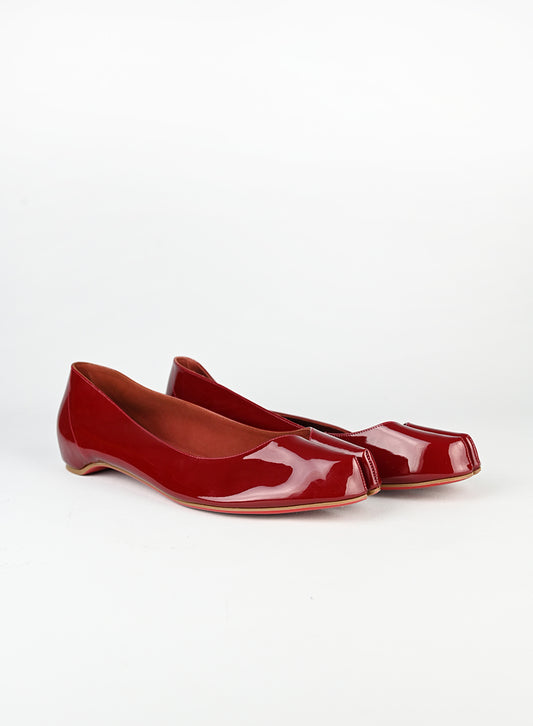 Louboutin x Margiela Ballerine Tabi in vernice rossa - N. 41