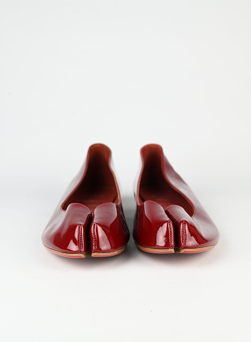 Louboutin x Margiela Ballerine Tabi in vernice rossa - N. 41