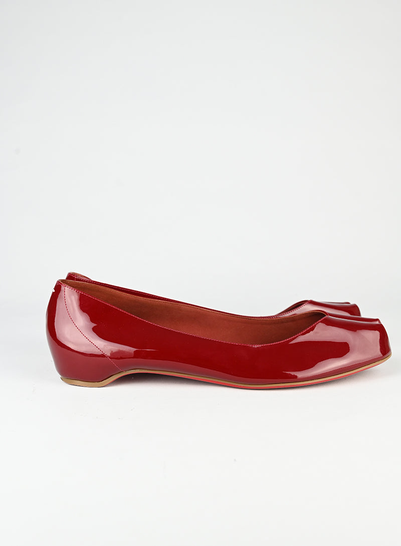Louboutin x Margiela Ballerine Tabi in vernice rossa - N. 41