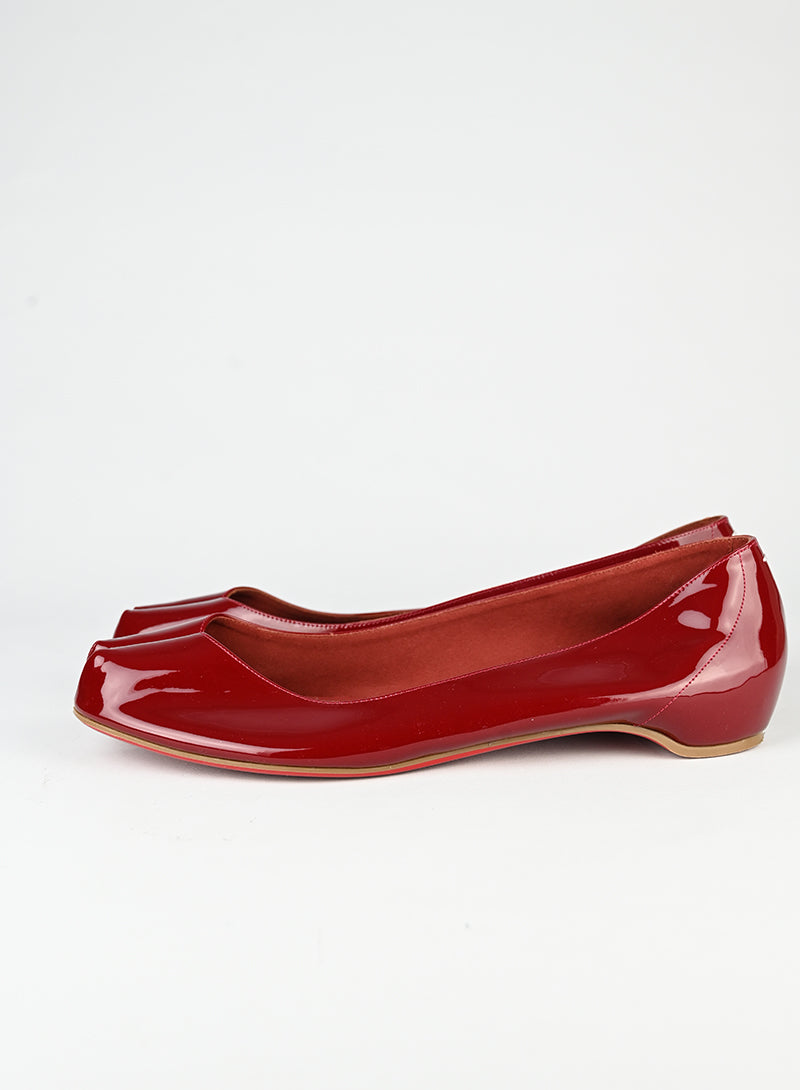 Louboutin x Margiela Ballerine Tabi in vernice rossa - N. 41