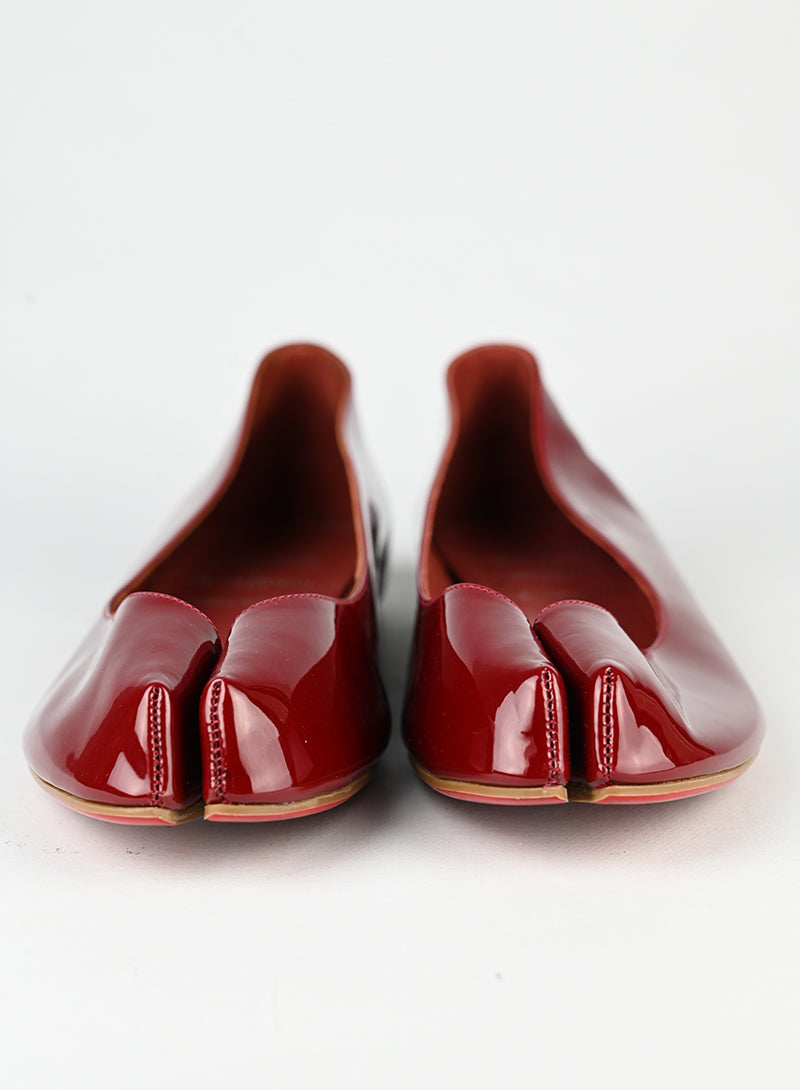 Louboutin x Margiela Ballerine Tabi in vernice rossa - N. 41