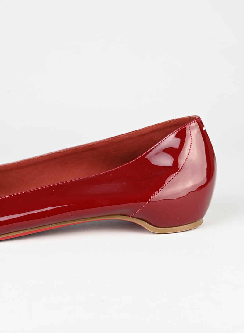 Louboutin x Margiela Ballerine Tabi in vernice rossa - N. 41