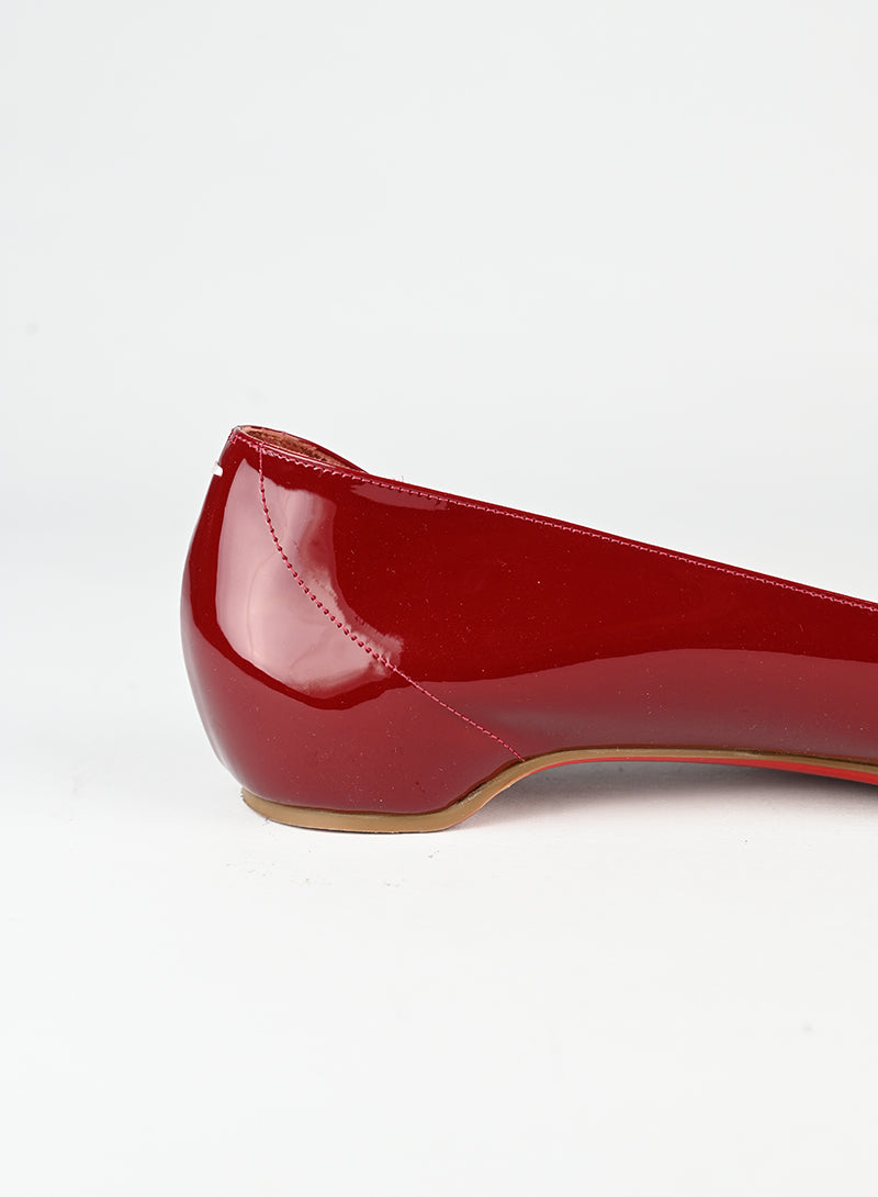 Louboutin x Margiela Ballerine Tabi in vernice rossa - N. 41