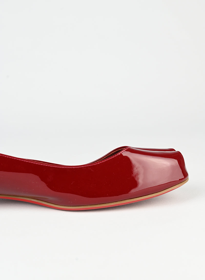 Louboutin x Margiela Ballerine Tabi in vernice rossa - N. 41