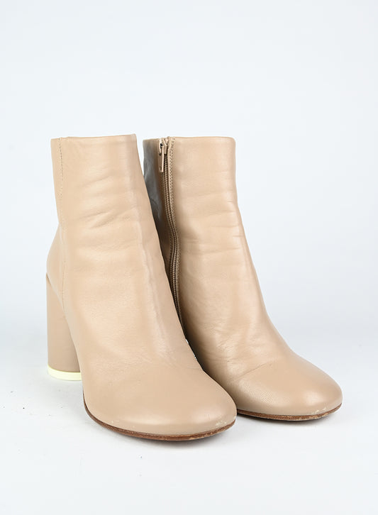 Margiela Stivaletti in pelle beige - N. 39