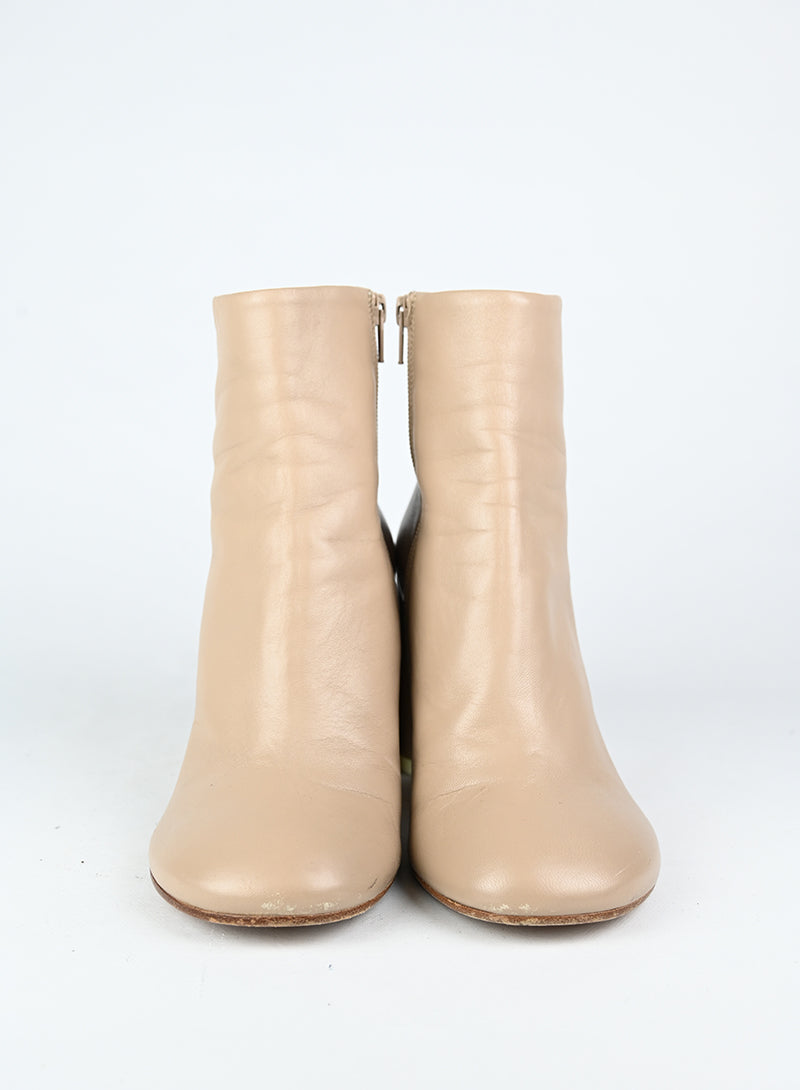 Margiela Stivaletti in pelle beige - N. 39
