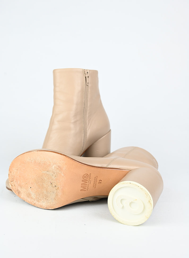 Margiela Stivaletti in pelle beige - N. 39