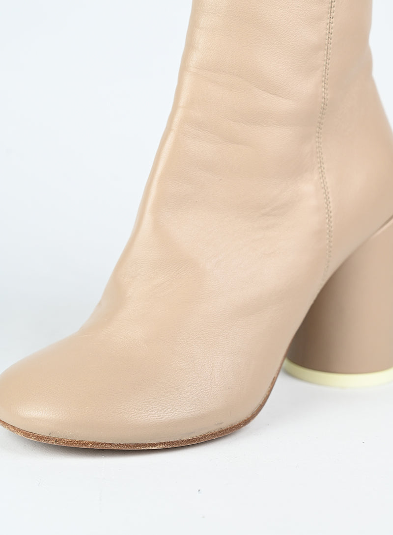 Margiela Stivaletti in pelle beige - N. 39