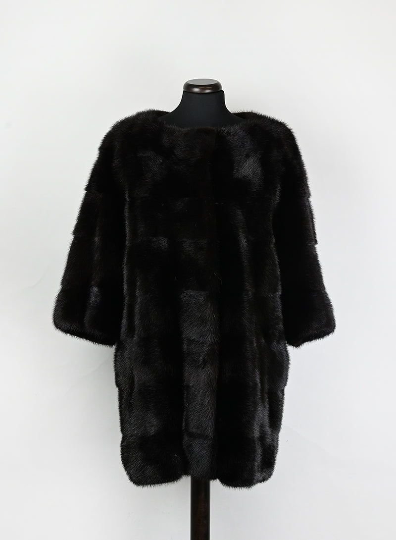 Mavina Pelliccia Visone testa di moro - Tg. 42