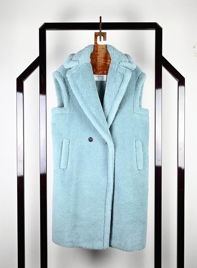 Max Mara Gilet Teddy azzurro - Tg. XS