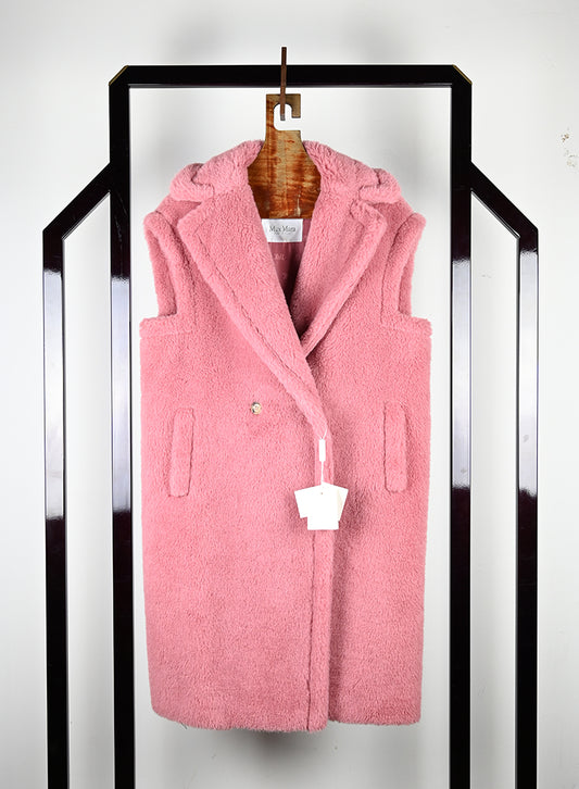 Max Mara Gilet Teddy rosa - Tg. XS