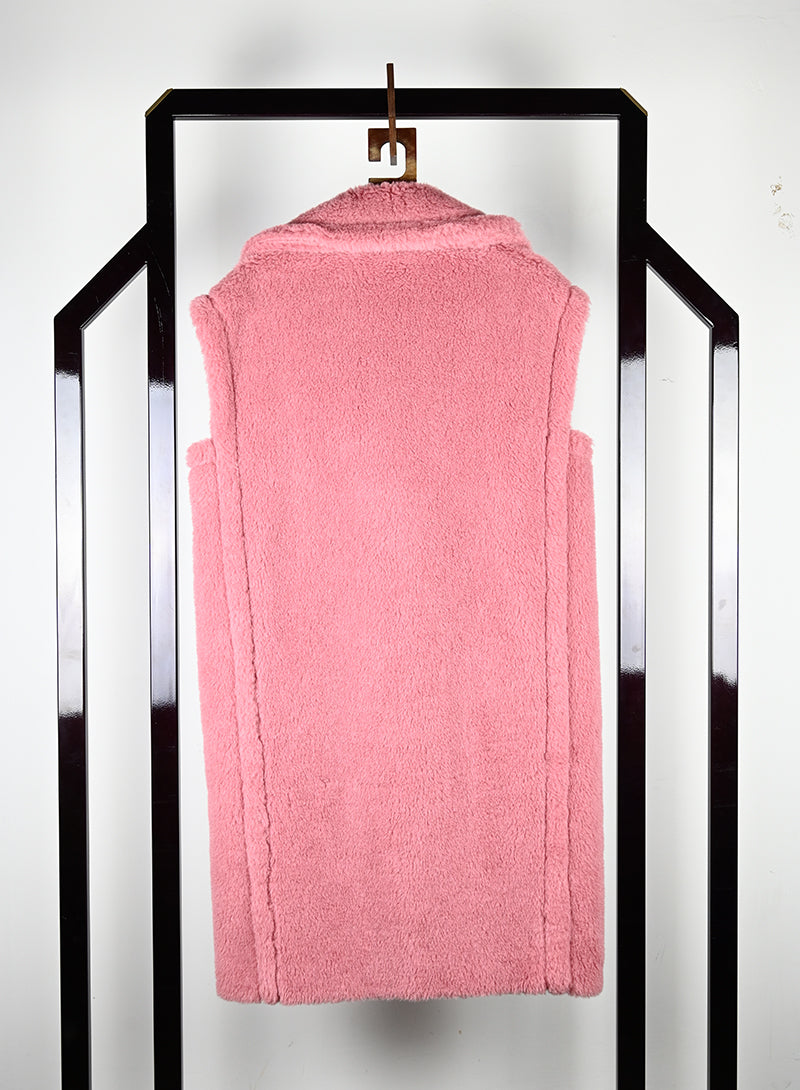 Max Mara Gilet Teddy rosa - Tg. XS