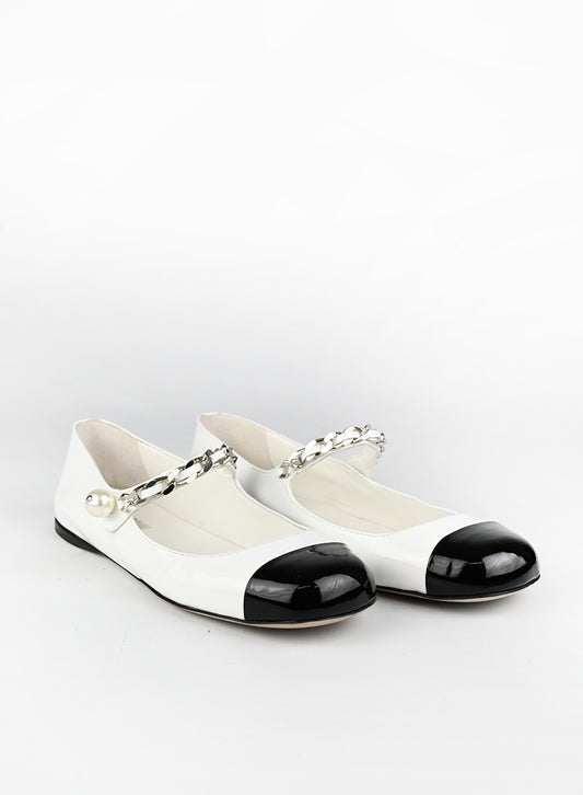 Miu Miu Ballerine in vernice bianche - N. 39