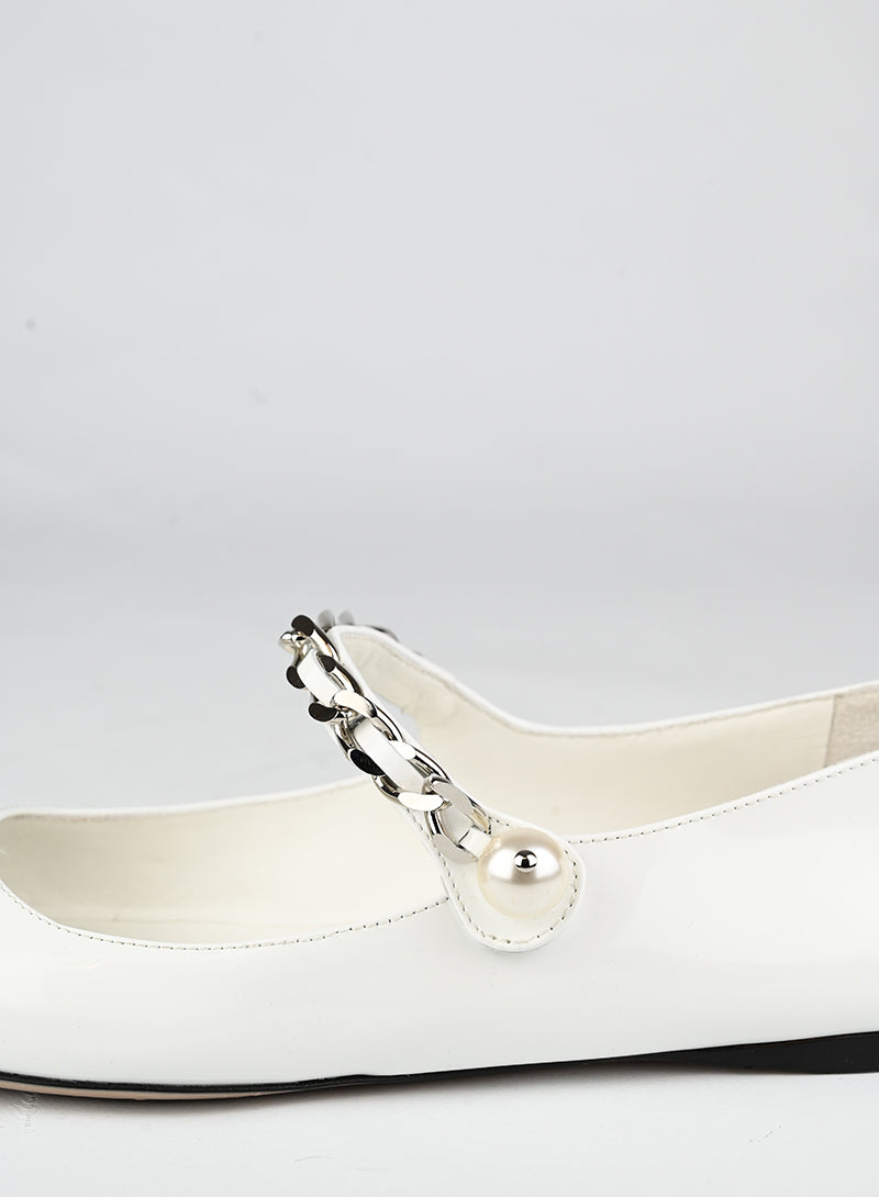 Miu Miu Ballerine in vernice bianche - N. 39