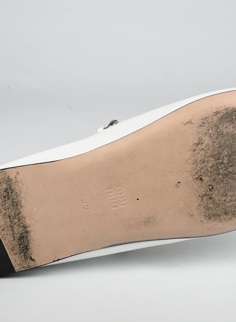 Miu Miu Ballerine in vernice bianche - N. 39