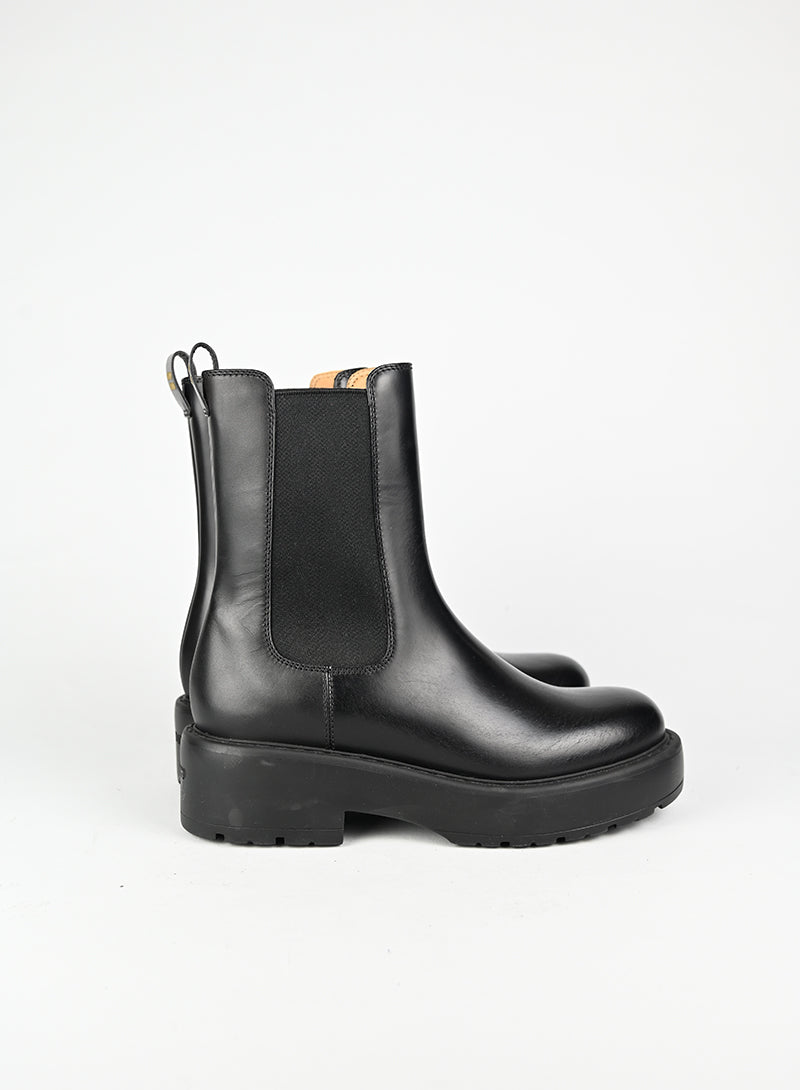 Miu Miu Stivaletti Biker in pelle nera - N. 37