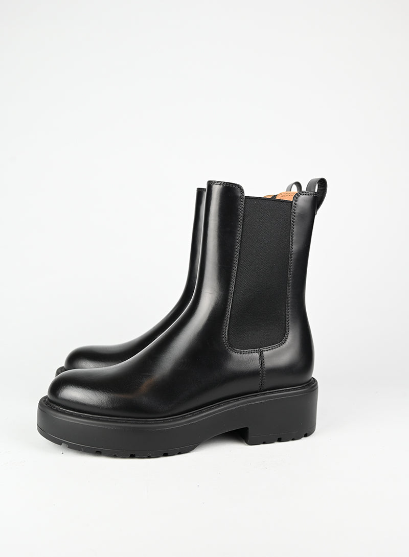 Miu Miu Stivaletti Biker in pelle nera - N. 37