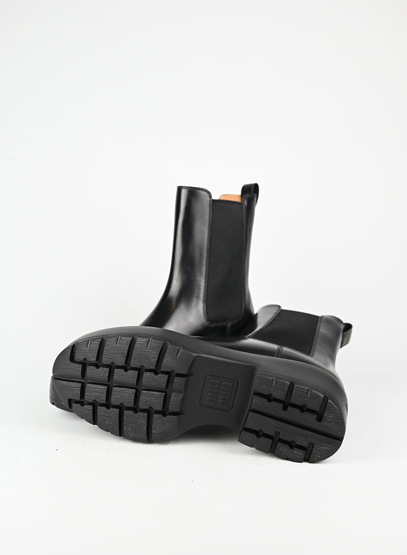 Miu Miu Stivaletti Biker in pelle nera - N. 37