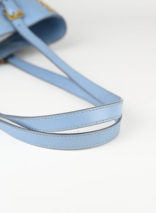 Miu Miu Shopper mini in pelle azzurra