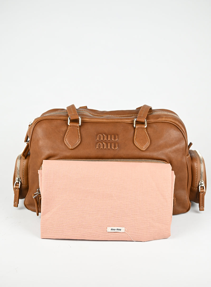 Miu Miu Borsa a Spalla Pocket Pelle Gianduia