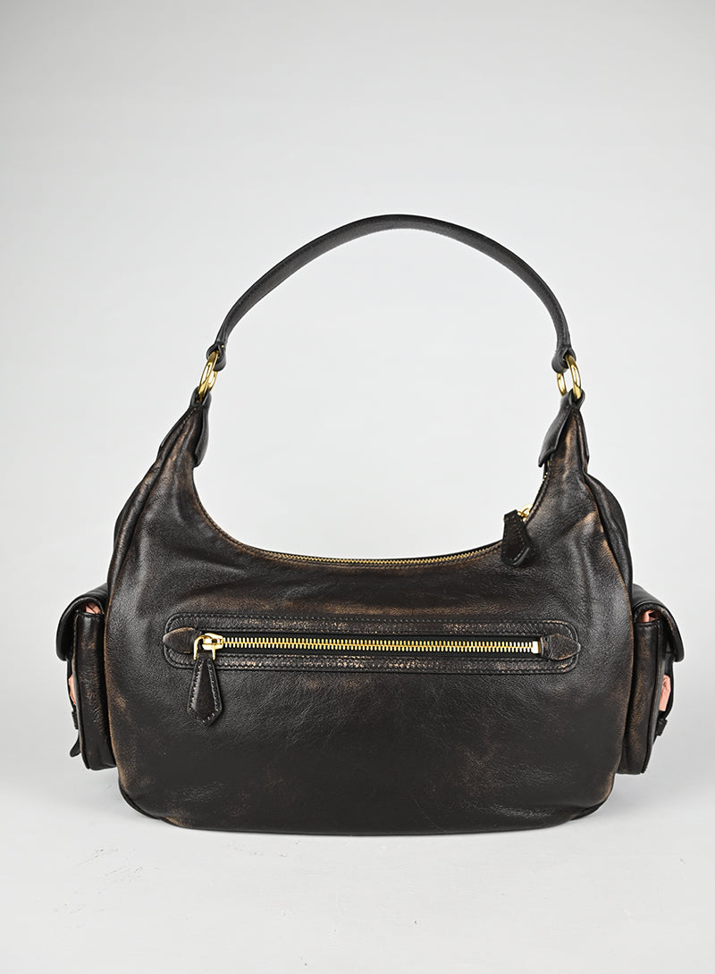Miu Miu Borsa a Spalla Pocket Nappa Testa di Moro