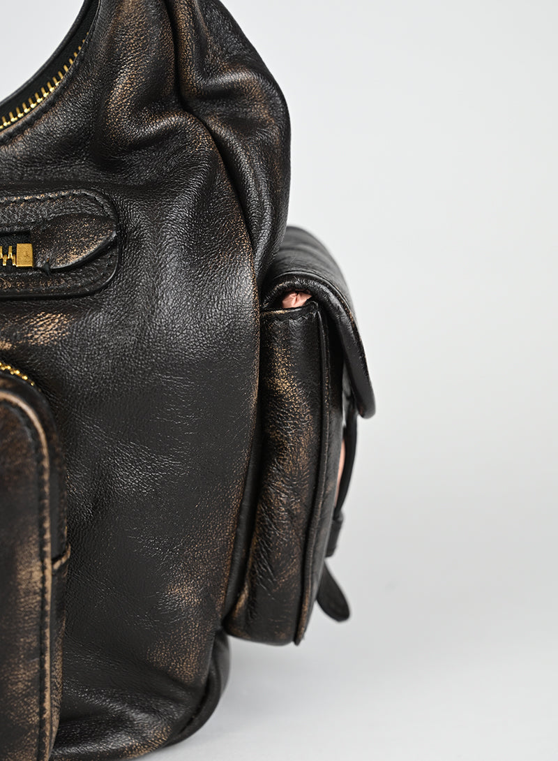 Miu Miu Borsa a Spalla Pocket Nappa Testa di Moro
