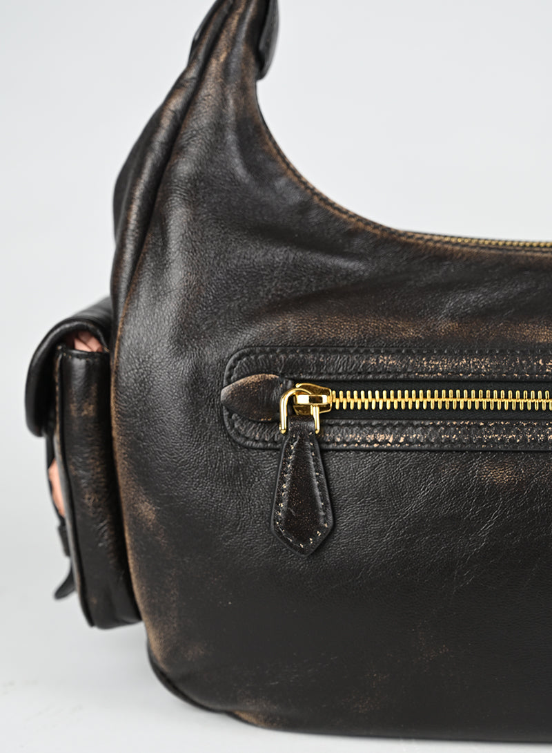 Miu Miu Borsa a Spalla Pocket Nappa Testa di Moro
