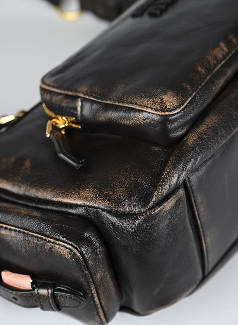 Miu Miu Borsa a Spalla Pocket Nappa Testa di Moro