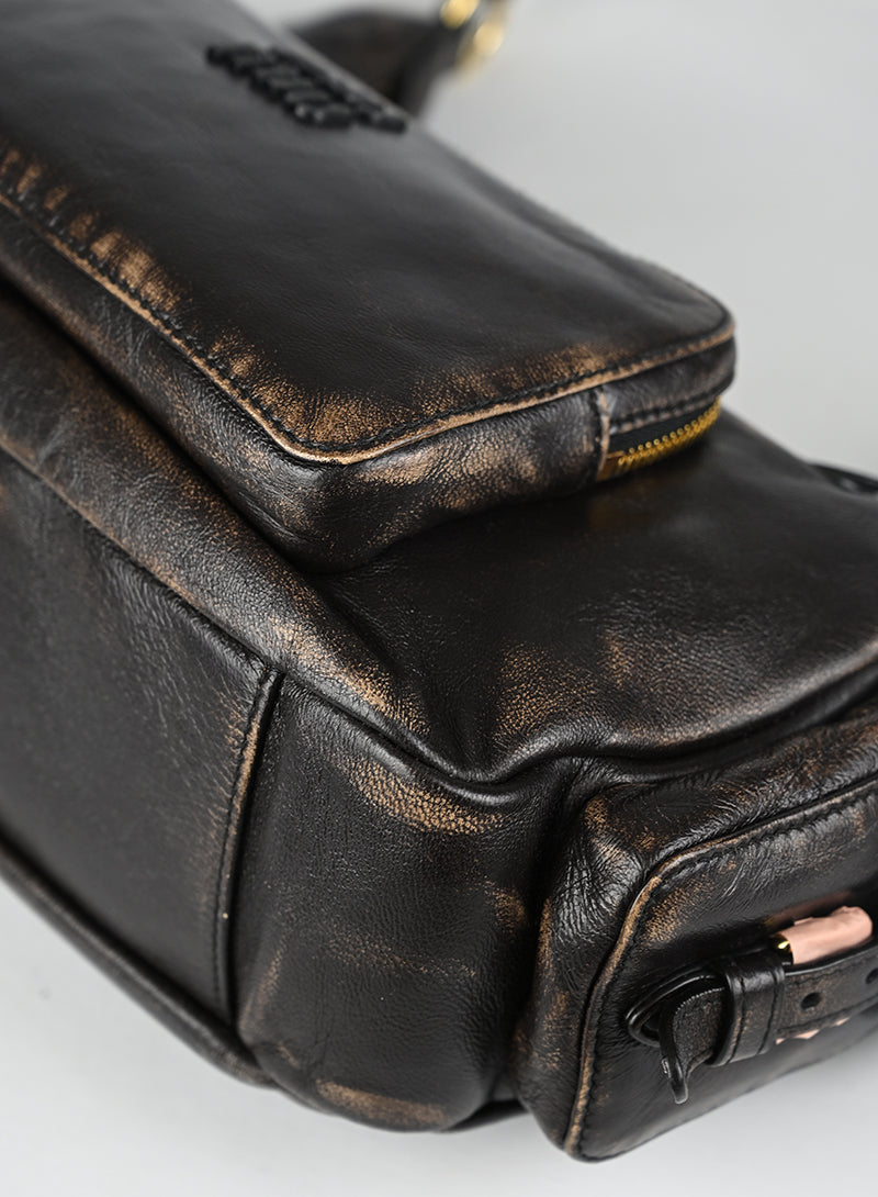 Miu Miu Borsa a Spalla Pocket Nappa Testa di Moro