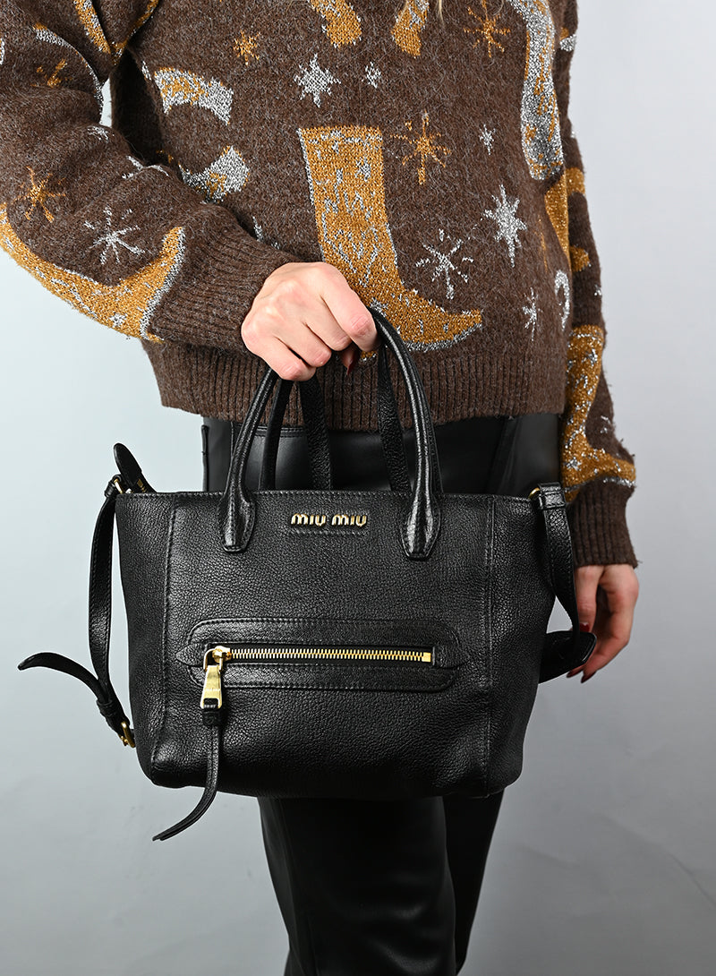 Miu Miu Borsa in pelle nera