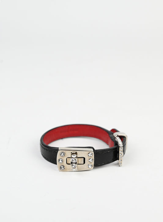 Miu Miu Bracciale in pelle nera