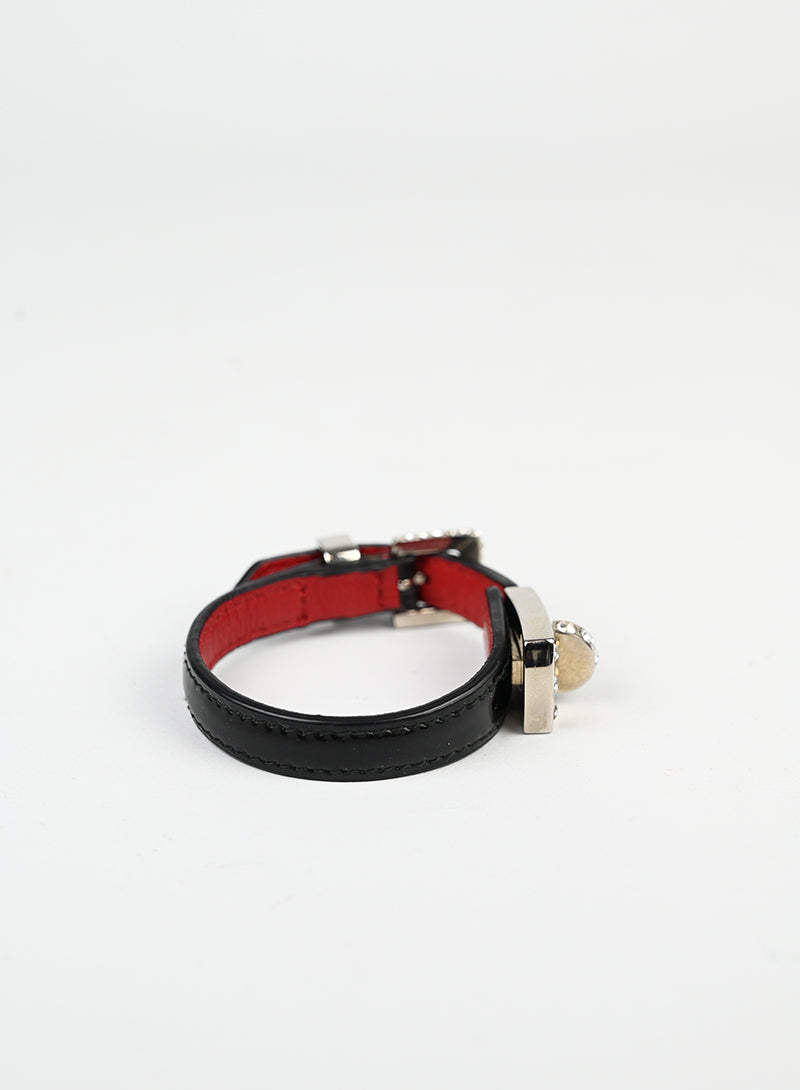 Miu Miu Bracciale in pelle nera
