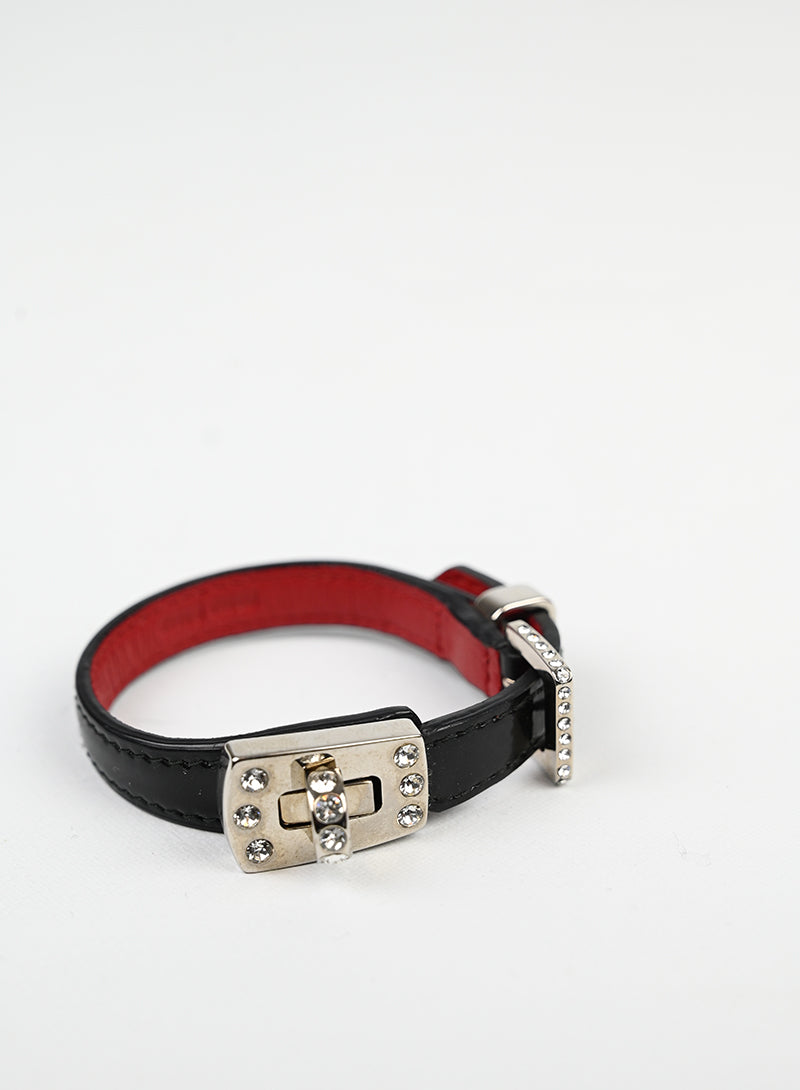 Miu Miu Bracciale in pelle nera