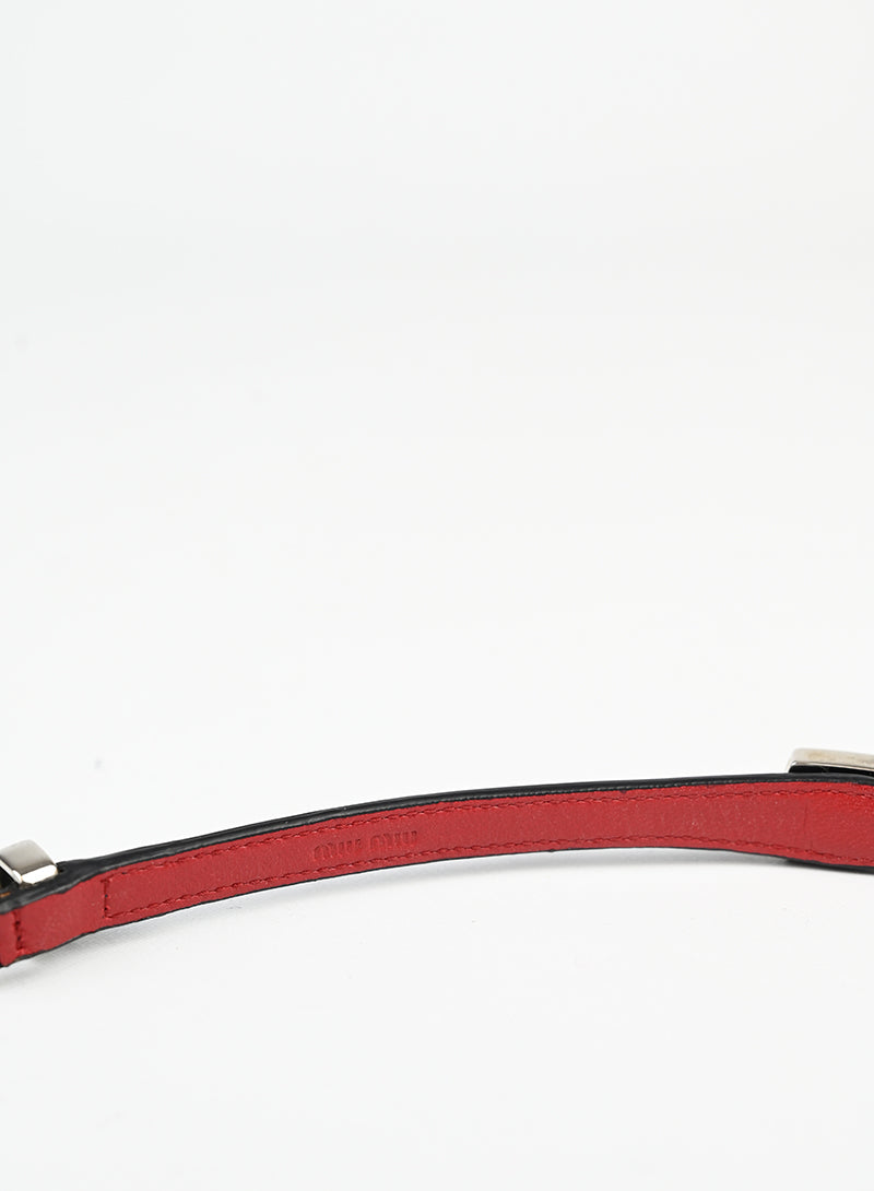 Miu Miu Bracciale in pelle nera