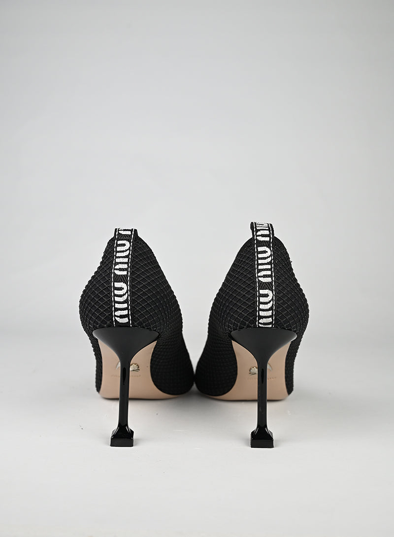 Miu Miu Décolleté Tessuto Nero - N. 38