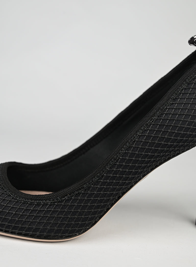 Miu Miu Décolleté Tessuto Nero - N. 38