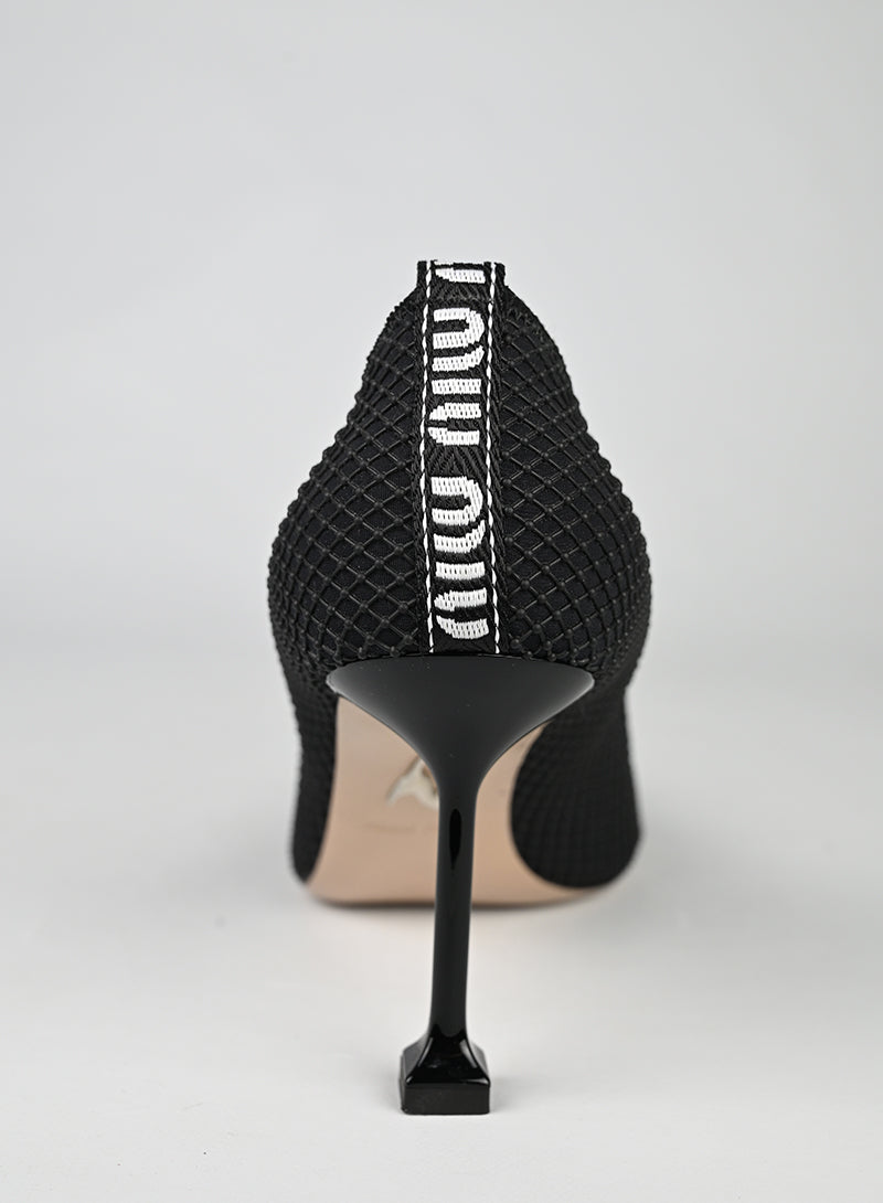 Miu Miu Décolleté Tessuto Nero - N. 38