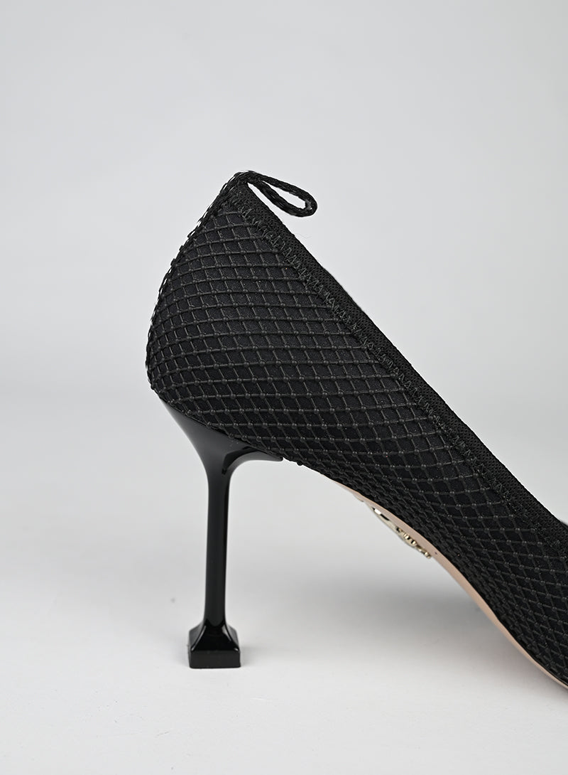 Miu Miu Décolleté Tessuto Nero - N. 38