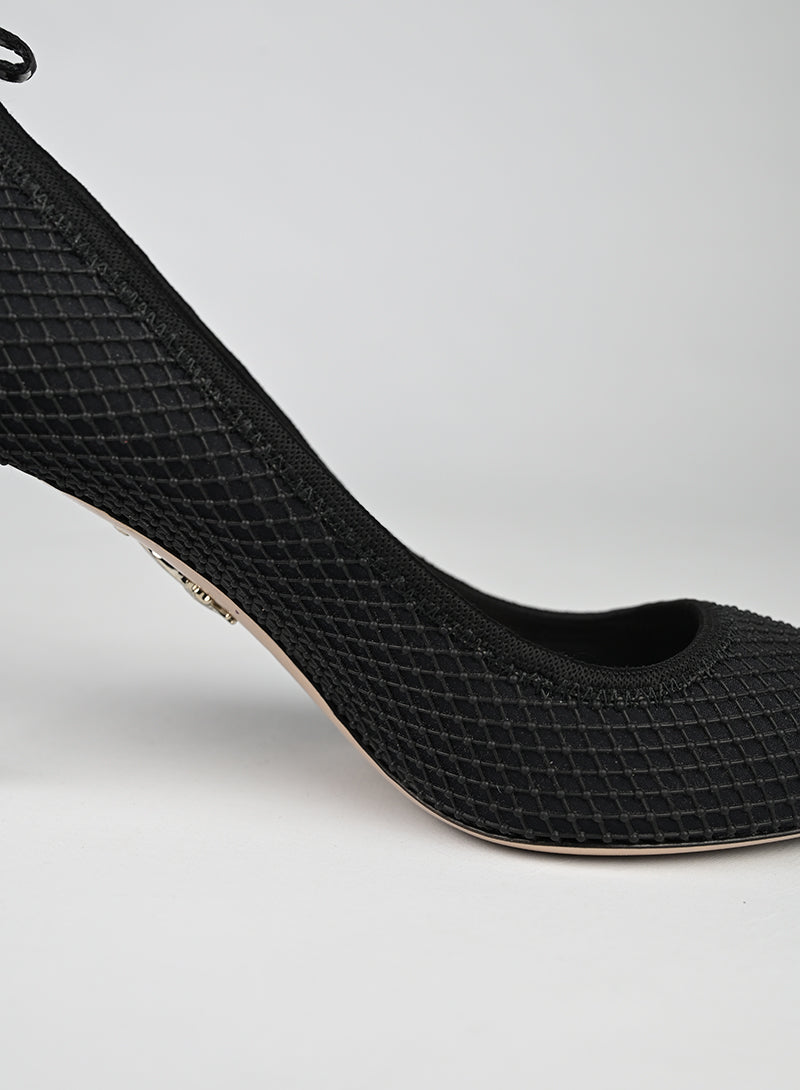 Miu Miu Décolleté Tessuto Nero - N. 38