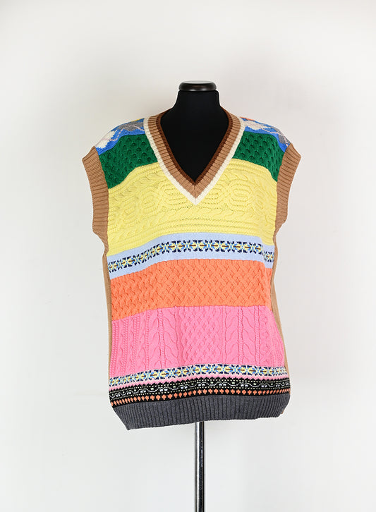 Miu Miu Gilet in lana multicolor - Tg. 38