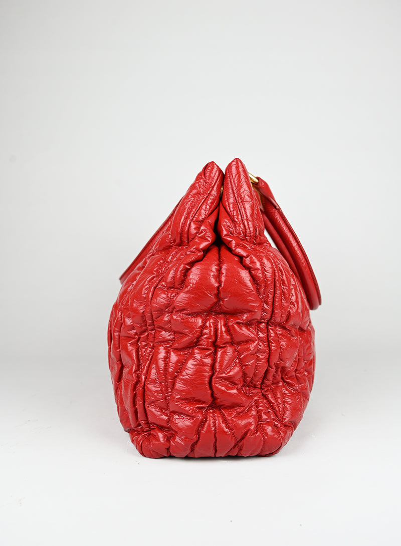 Miu Miu Shopper in vernice rossa