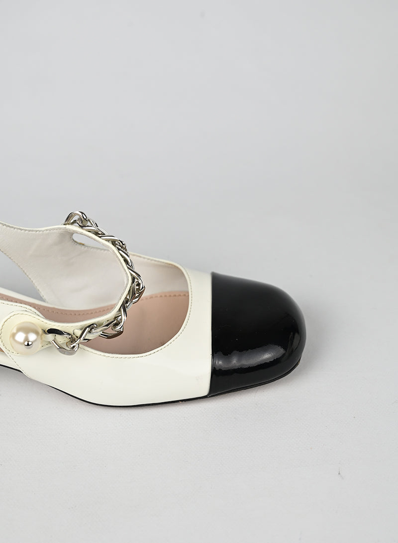 Miu Miu Slingback Vernice Bianca - N. 38
