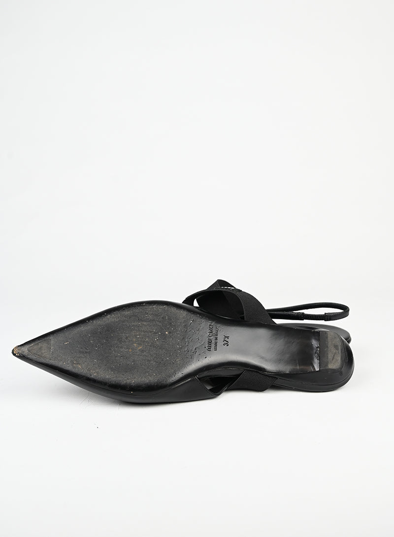 Miu Miu Slingback flat in pelle nera - N. 37 ½