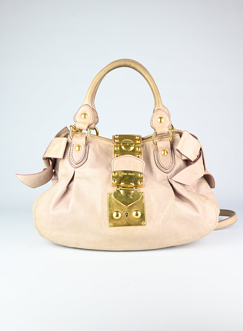 Miu Miu Borsa in pelle cipria