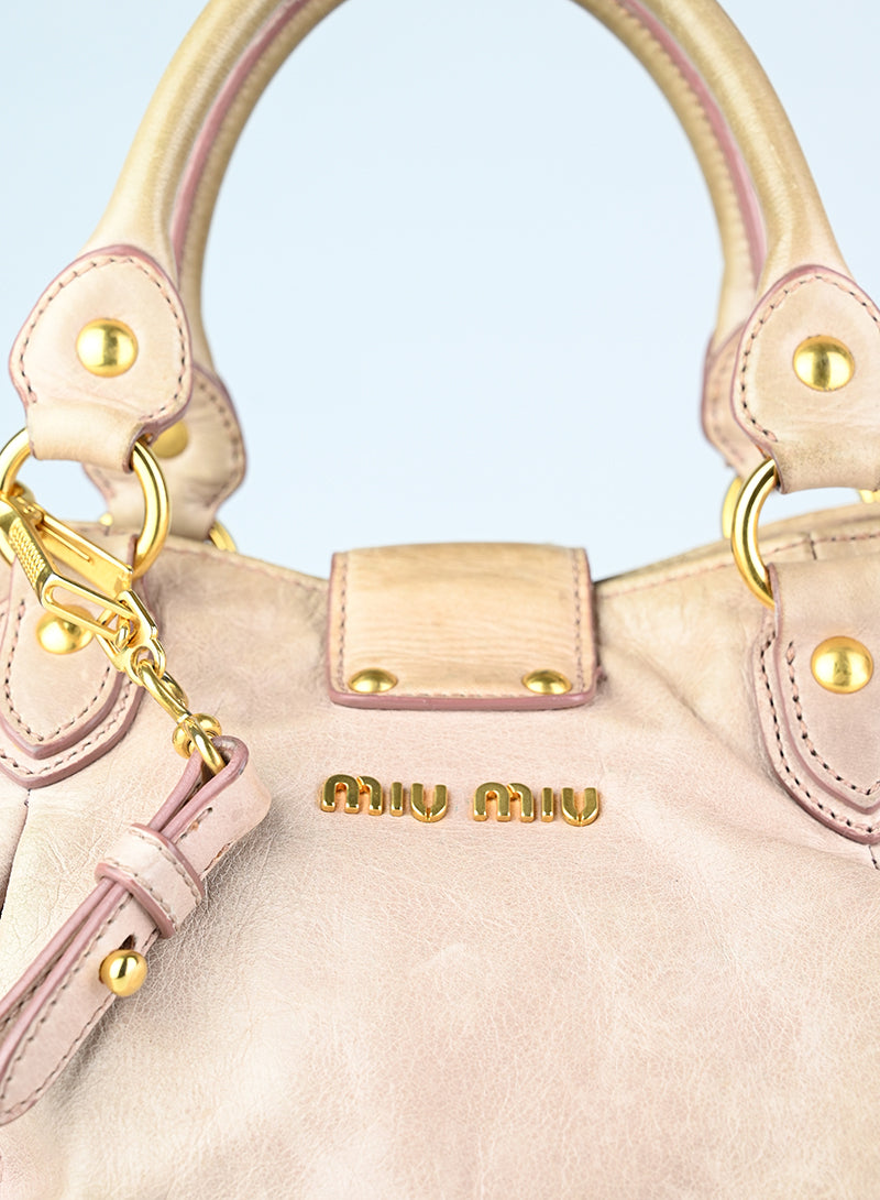 Miu Miu Borsa in pelle cipria