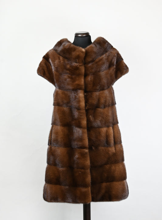 Pepe Pelliccia di visone marrone - Tg. 42