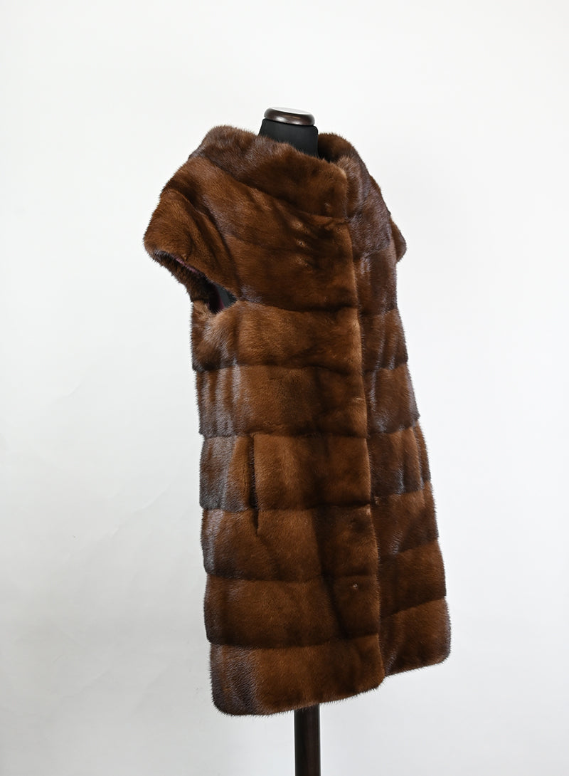 Pepe Pelliccia di visone marrone - Tg. 42