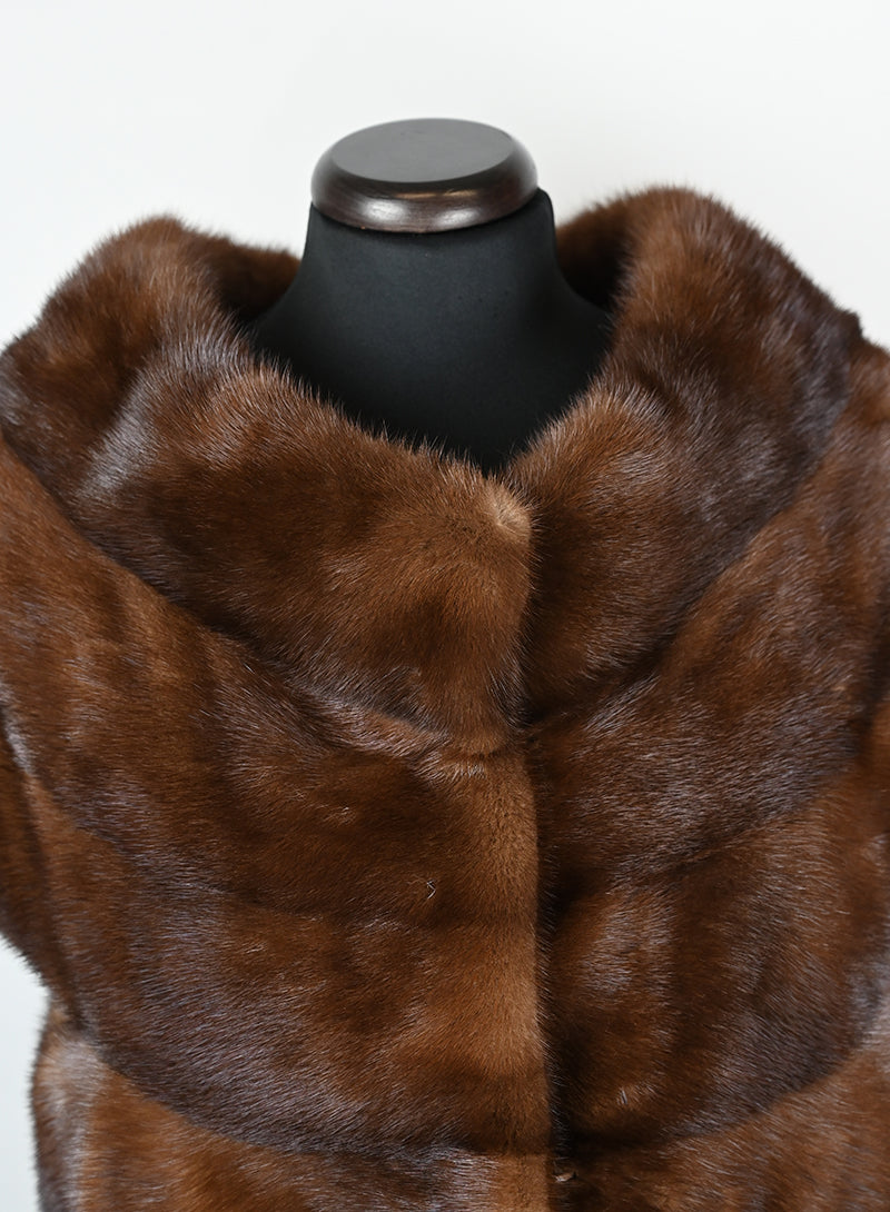 Pepe Pelliccia di visone marrone - Tg. 42